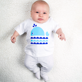 Whale baby shortsleeve shirt