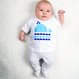 Whale baby shortsleeve shirt