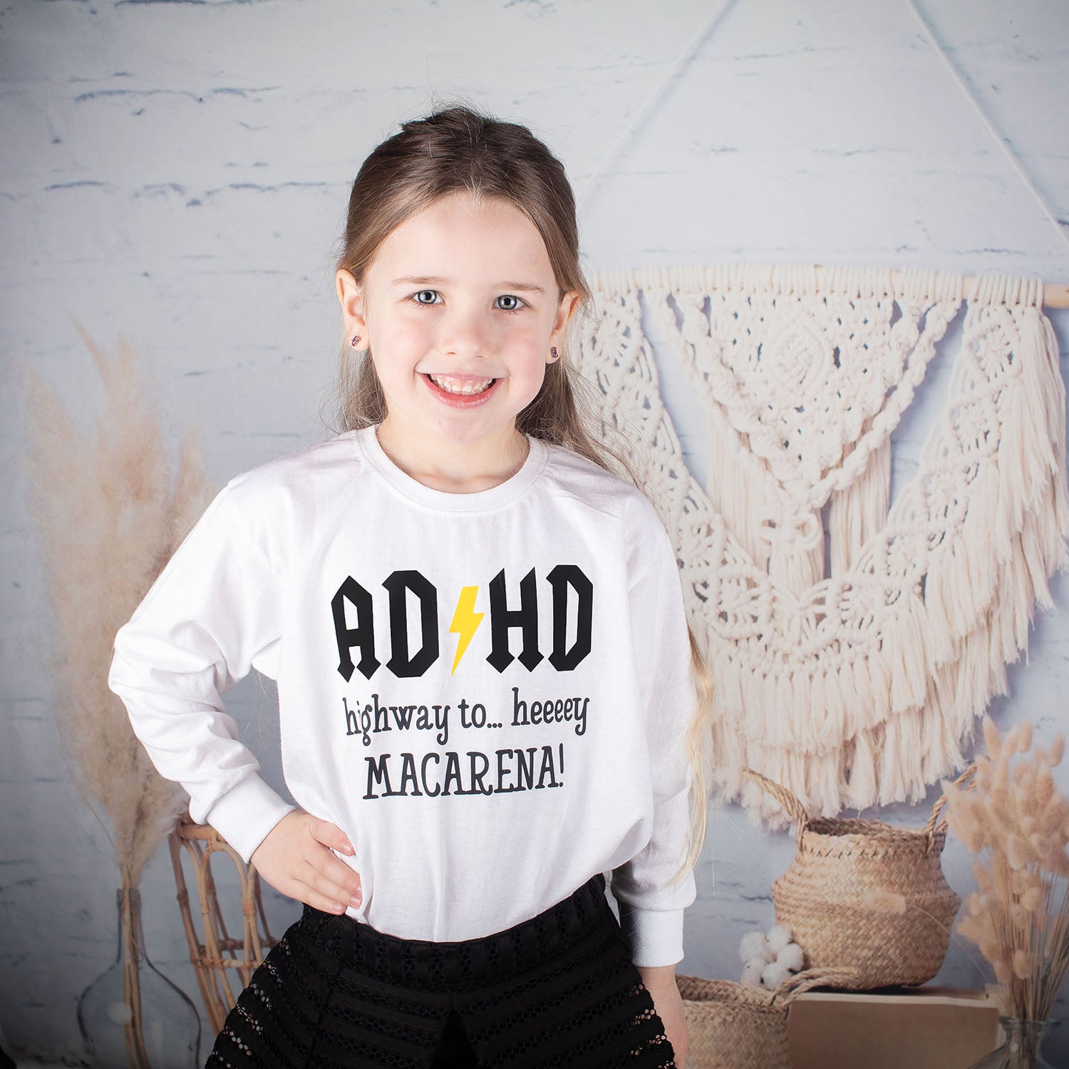 'ADHD - Highway to… heeeey MACARENA!' kids longsleeve shirt