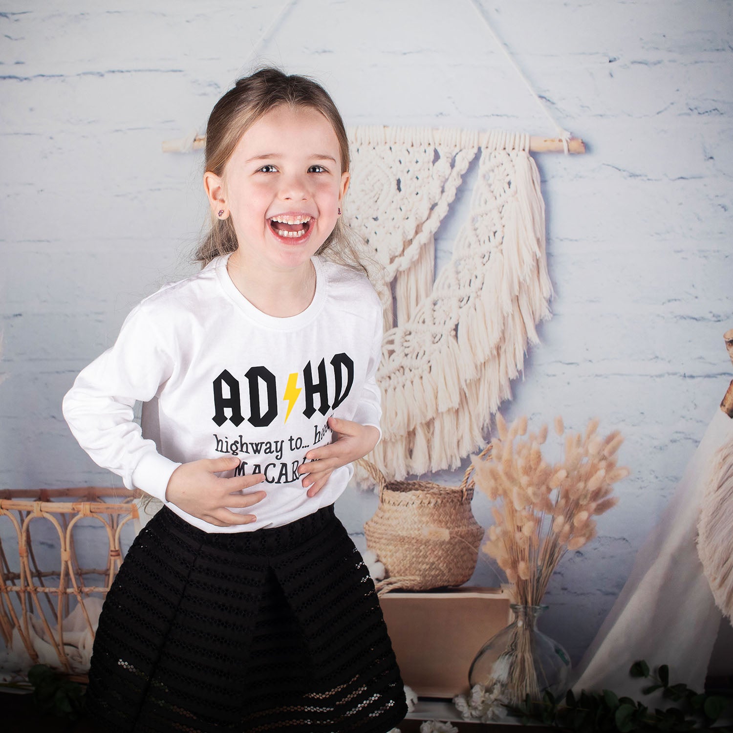 'ADHD - Highway to… heeeey MACARENA!' kids longsleeve shirt