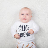 'Little friend' baby longsleeve shirt