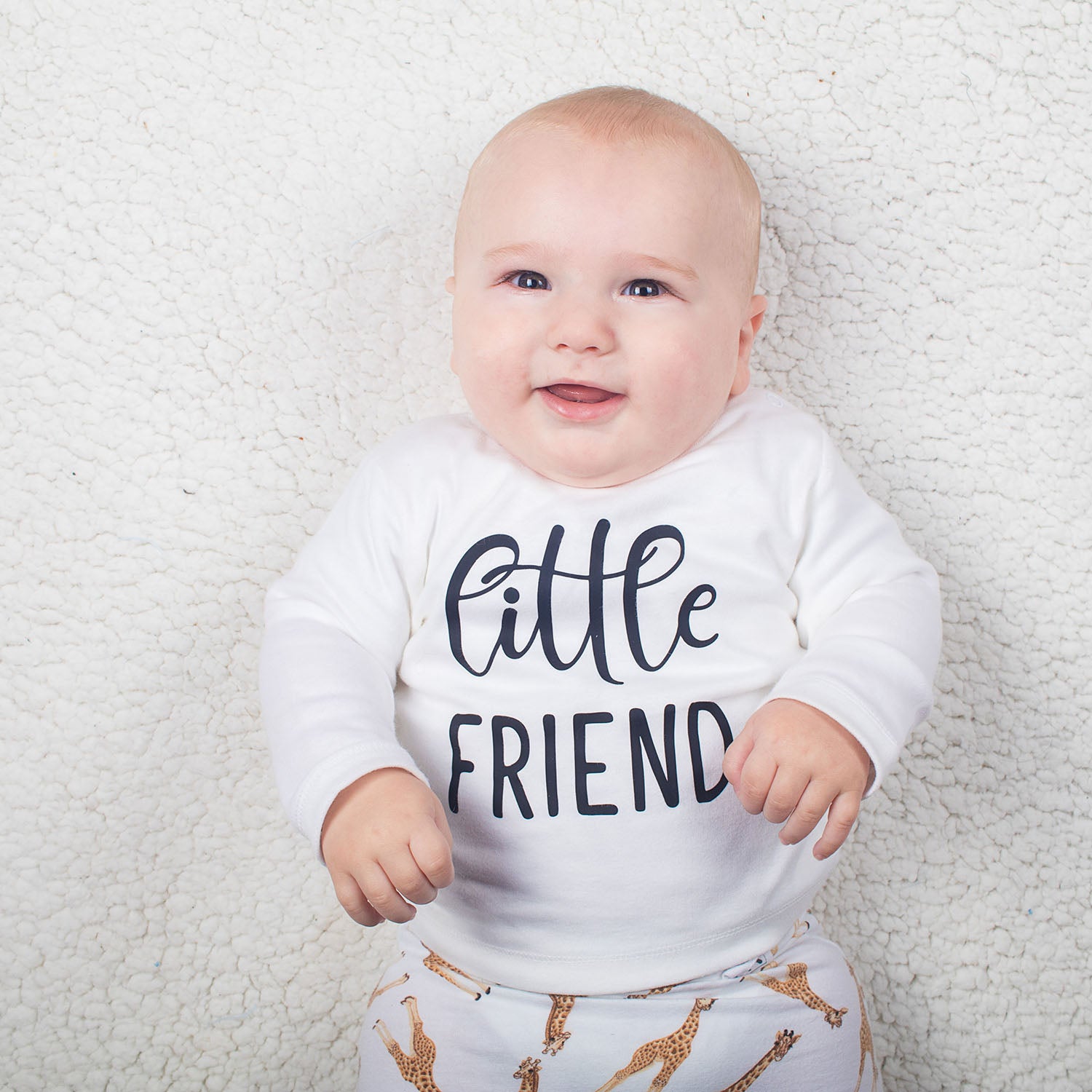 'Little friend' baby longsleeve shirt