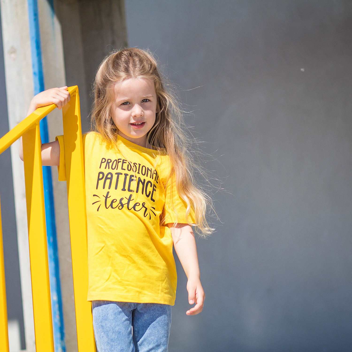 'Professional patience tester' kids shortsleeve shirt