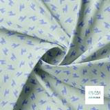 Periwinkle llamas and dots fabric