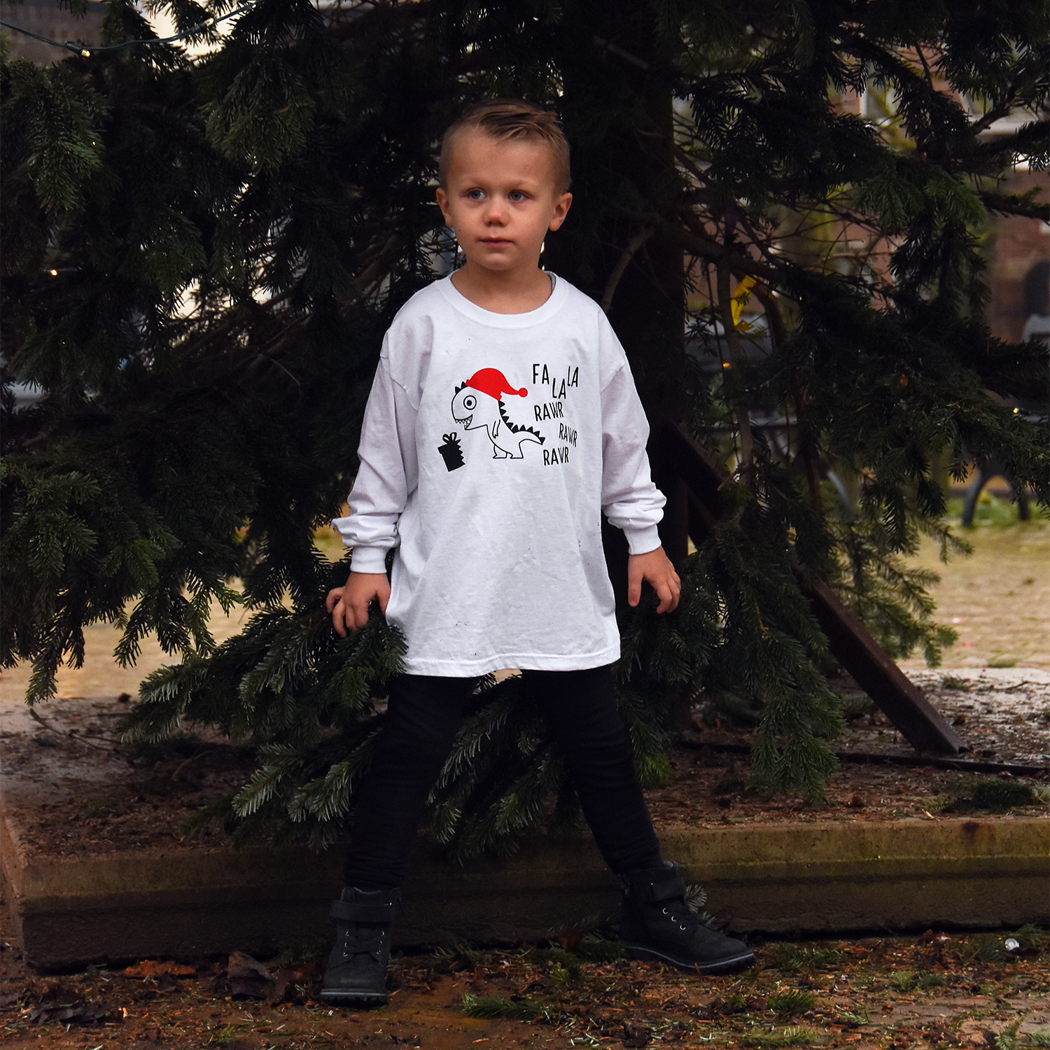 Dino 'Fla La La Rawr Rawr Rawr' kids longsleeve shirt