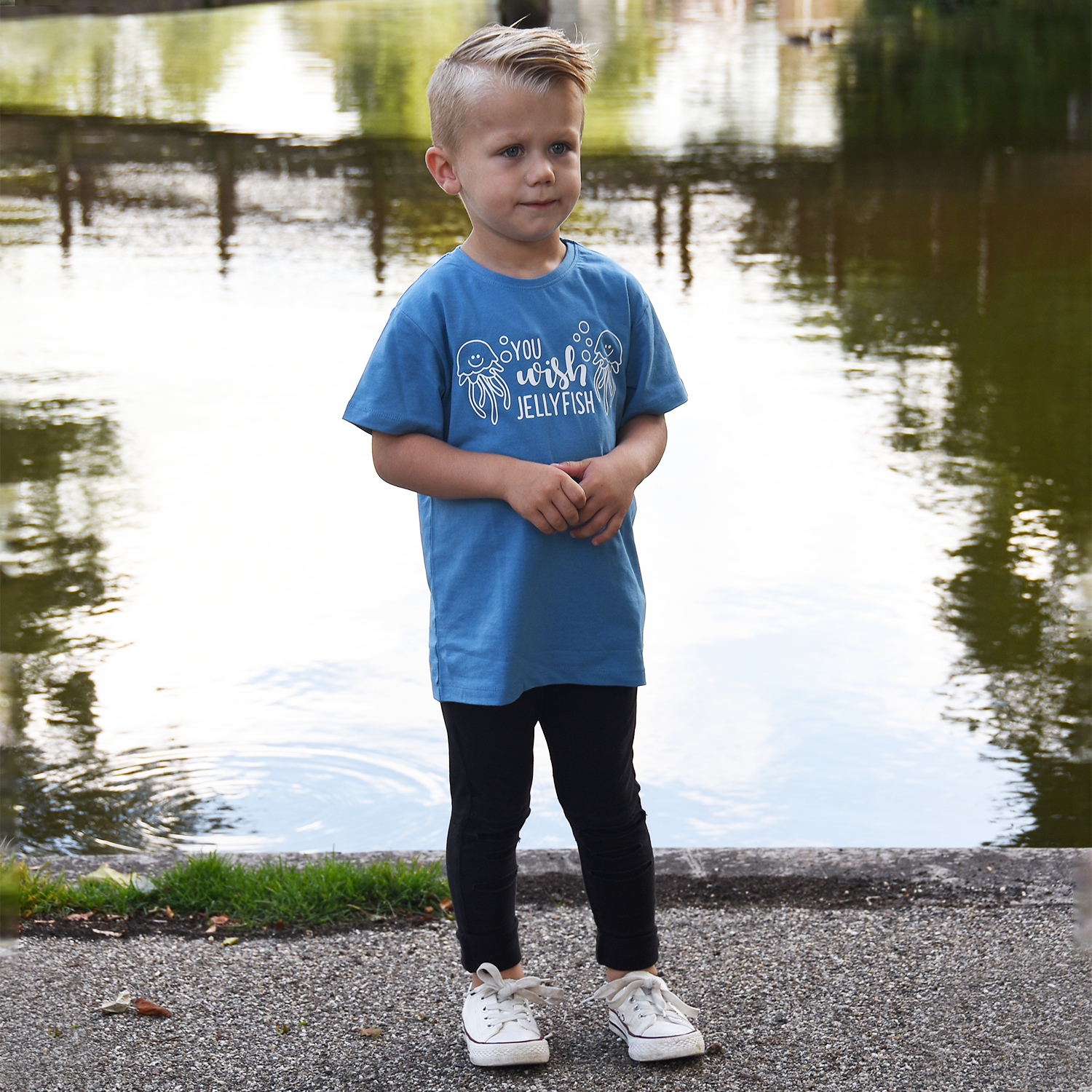 'You wish jellyfish' kids shortsleeve shirt