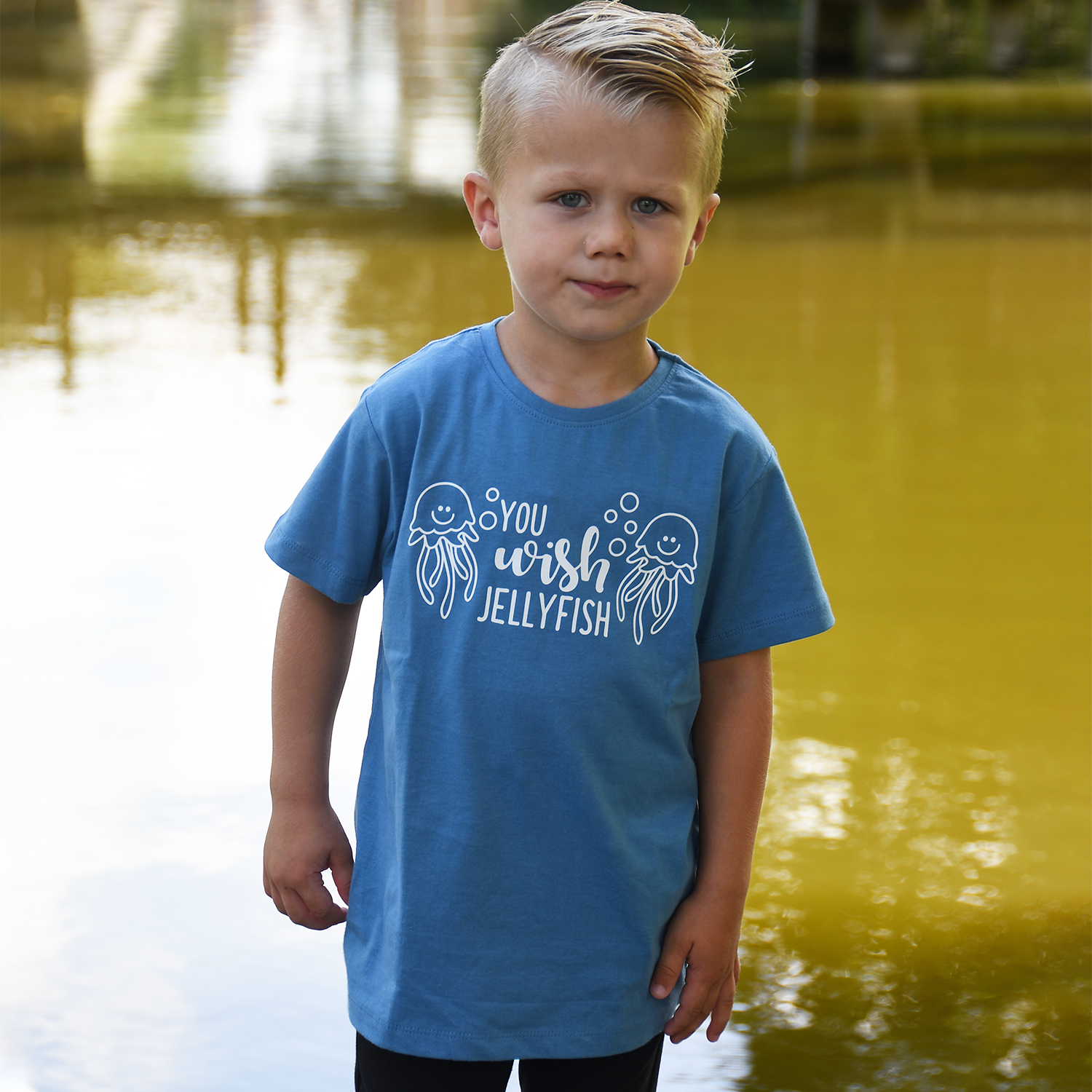 'You wish jellyfish' kids shortsleeve shirt