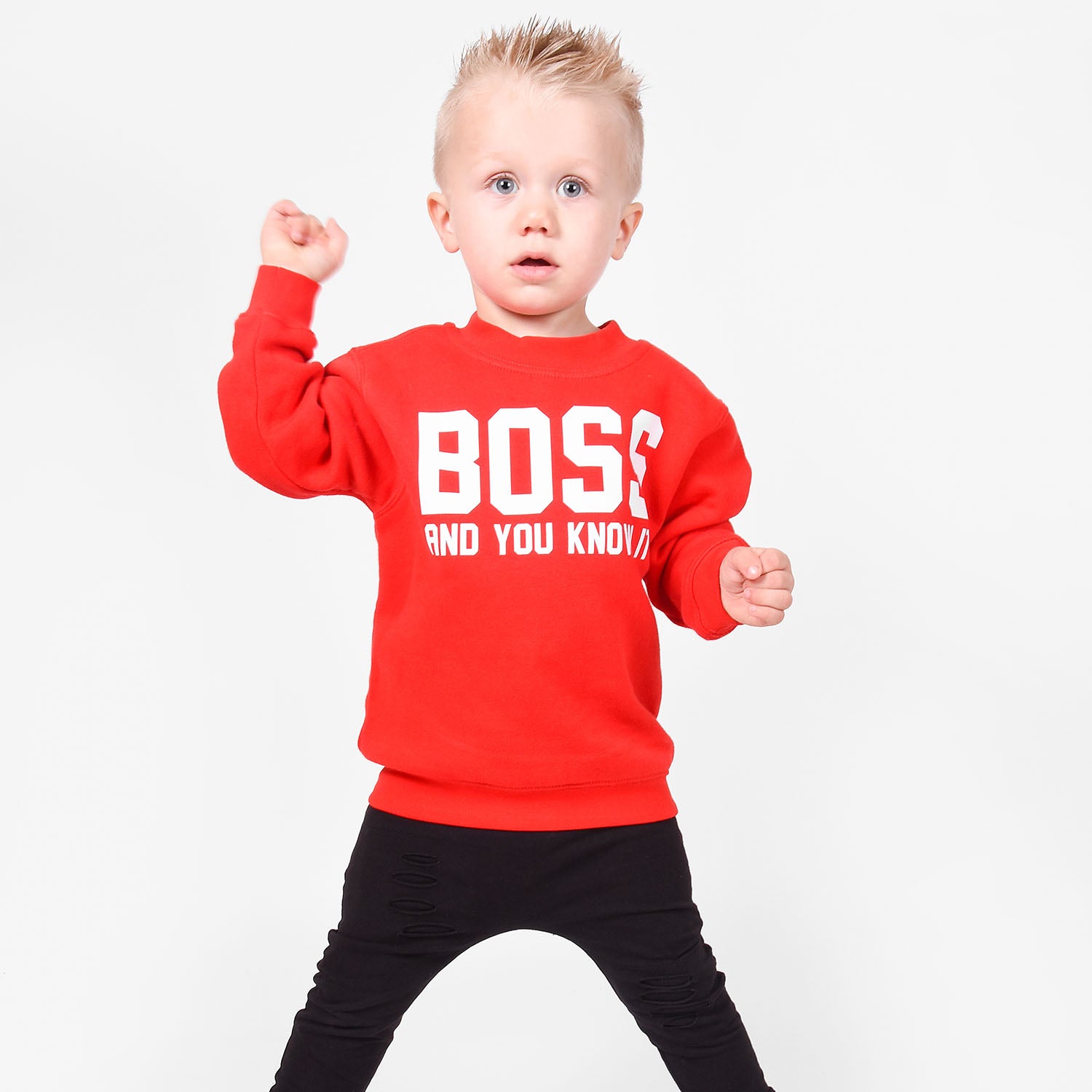 'Boss and you know it' kids sweater