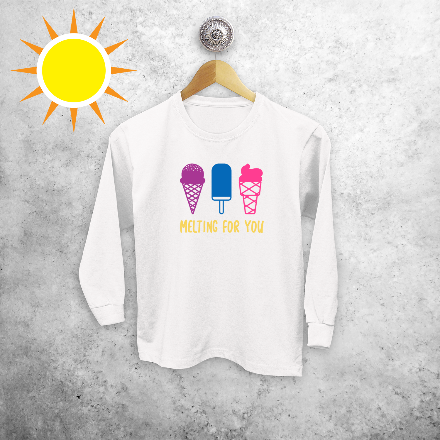 'Melting for you' magic kids longsleeve shirt