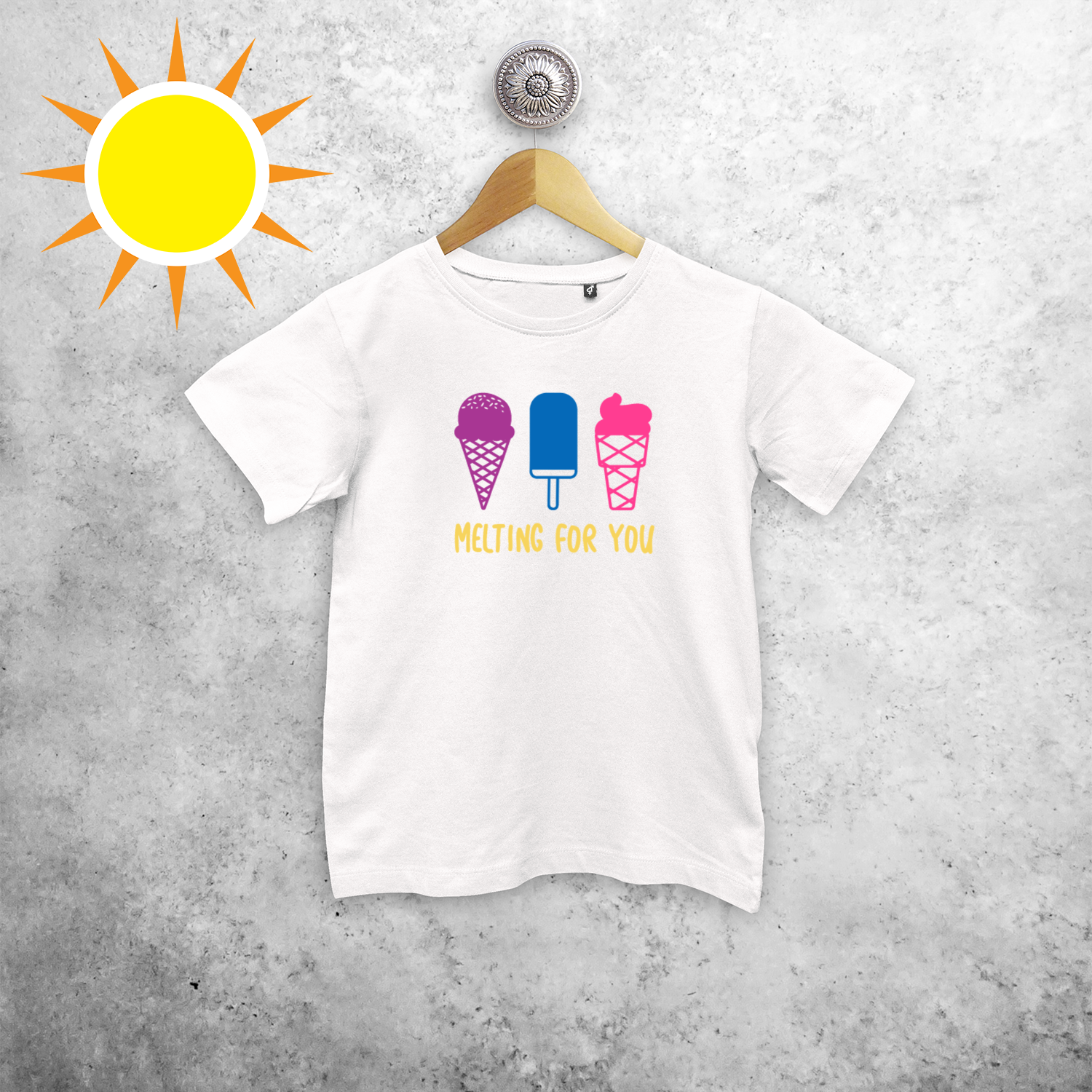 'Melting for you' magic kids shortsleeve shirt