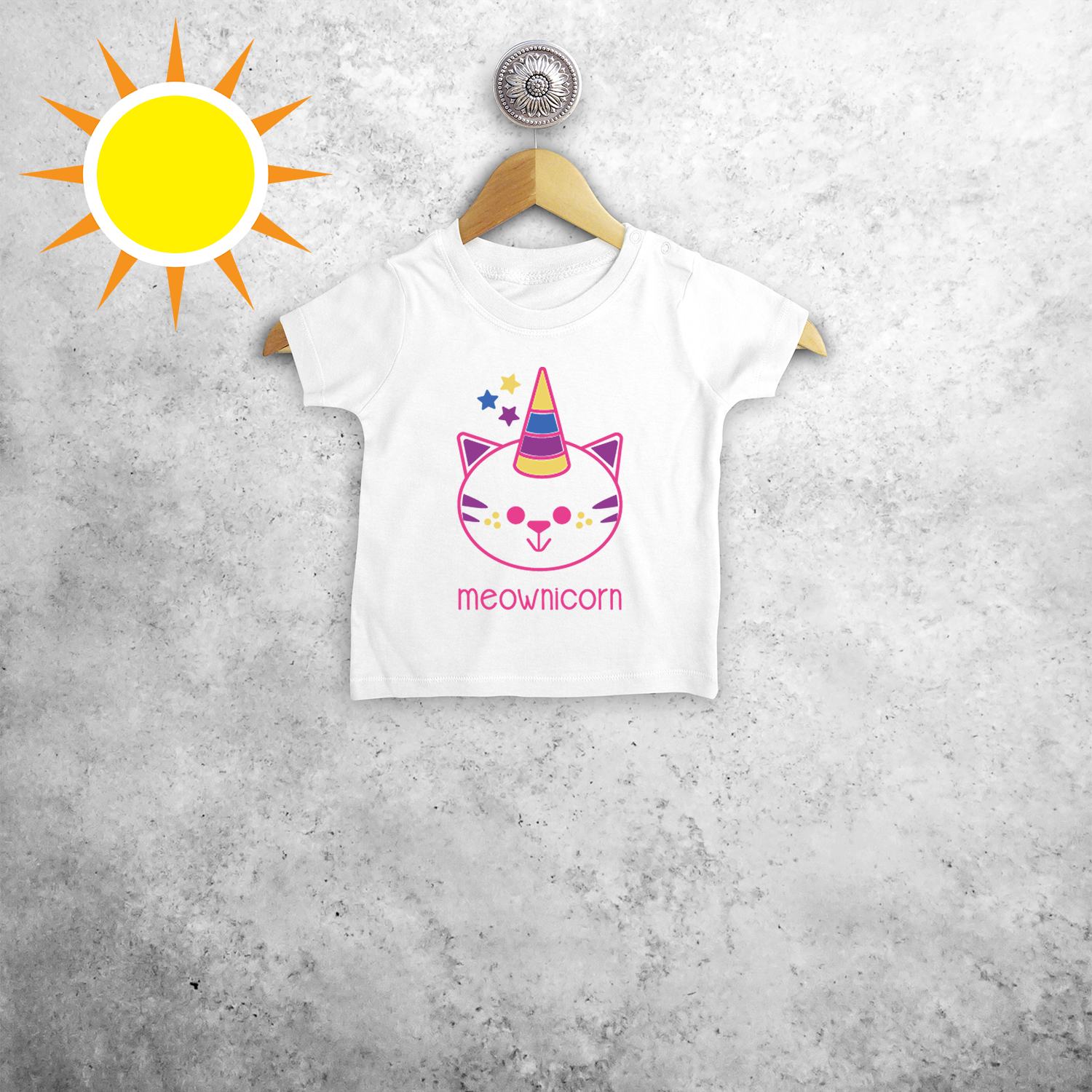 'Meownicorn' magic baby shortsleeve shirt