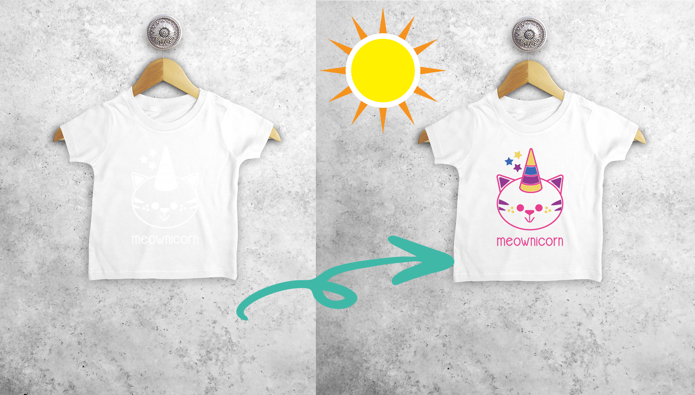 'Meownicorn' magic baby shortsleeve shirt