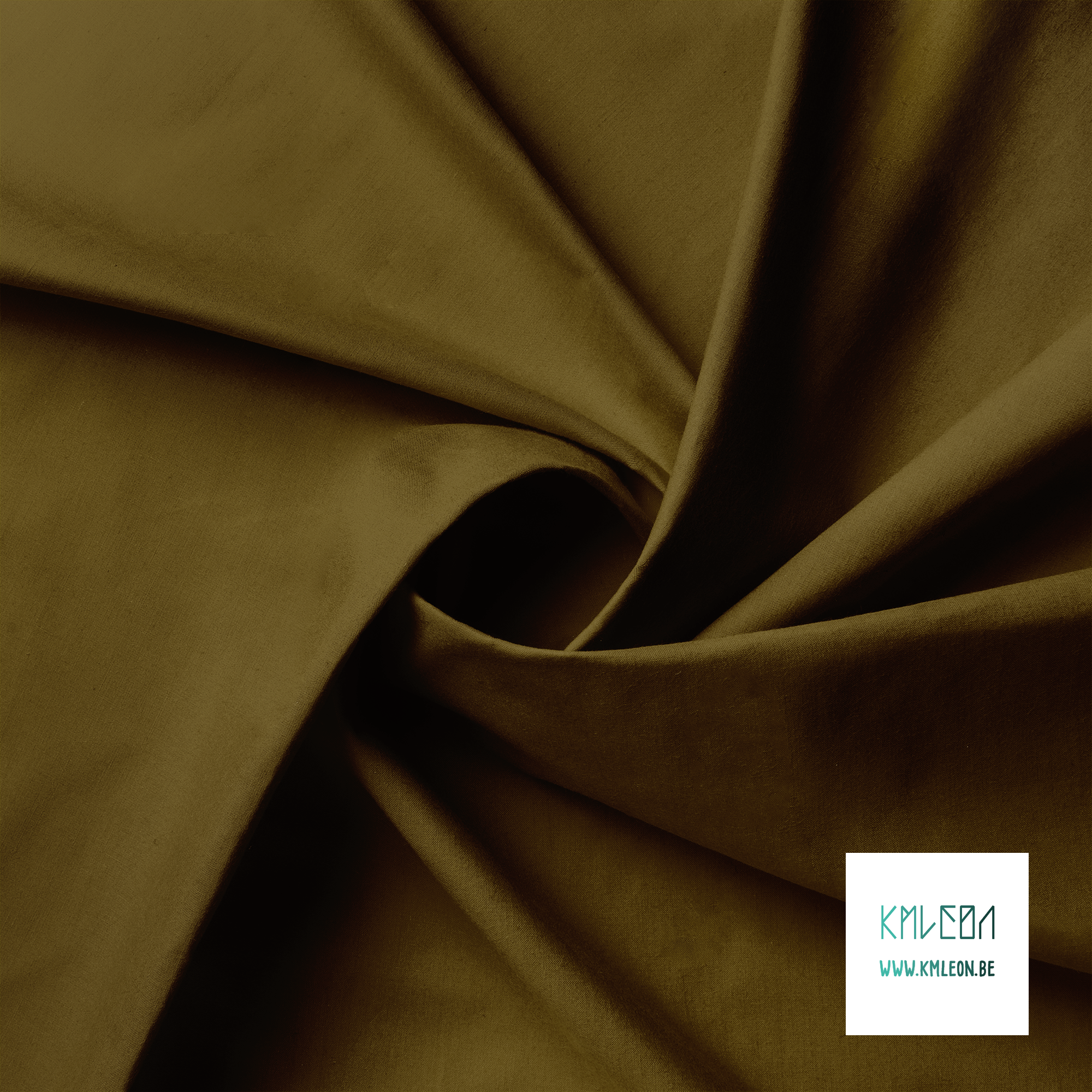 Solid mikado brown fabric