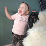 'Little miss purrrfect' baby shortsleeve shirt