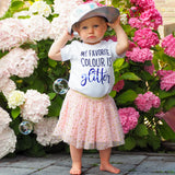 'My favorite colour is glitter' baby shortsleeve shirt