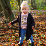 Leopard letter baby shortsleeve shirt