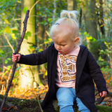 Leopard letter baby shortsleeve shirt