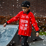 ''tis the season to be freezin'' kids longsleeve shirt