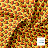 Orange, red and brown arrows fabric