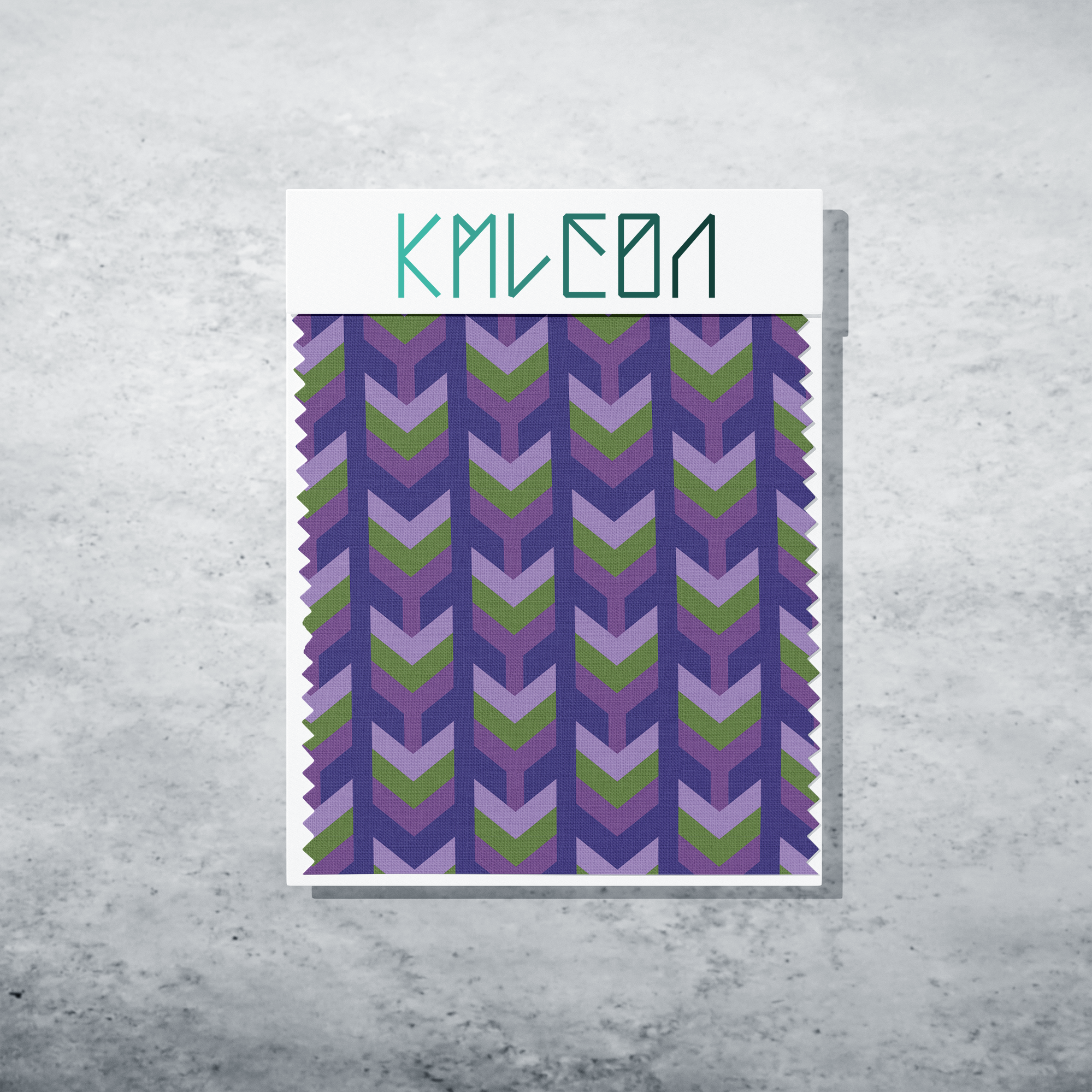 Purple and green arrows fabric