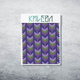 Purple and green arrows fabric