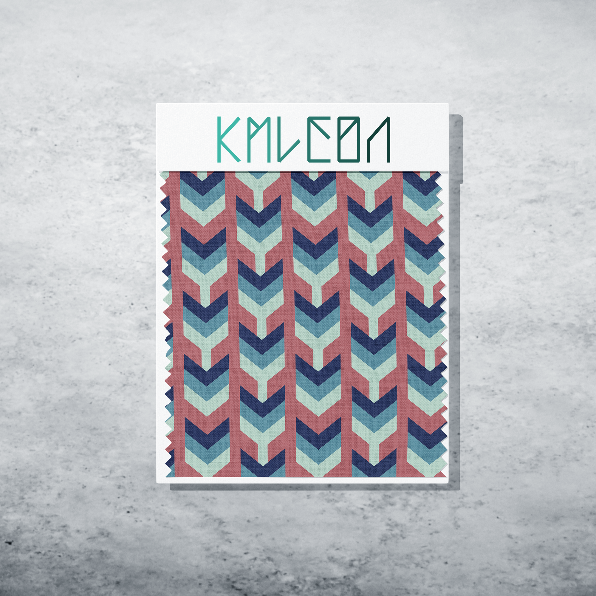 Navy, teal and mint green arrows fabric