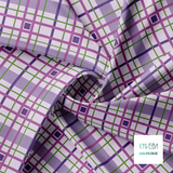 Purple and green plaid fabric