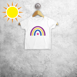 Rainbow and star magic baby shortsleeve shirt