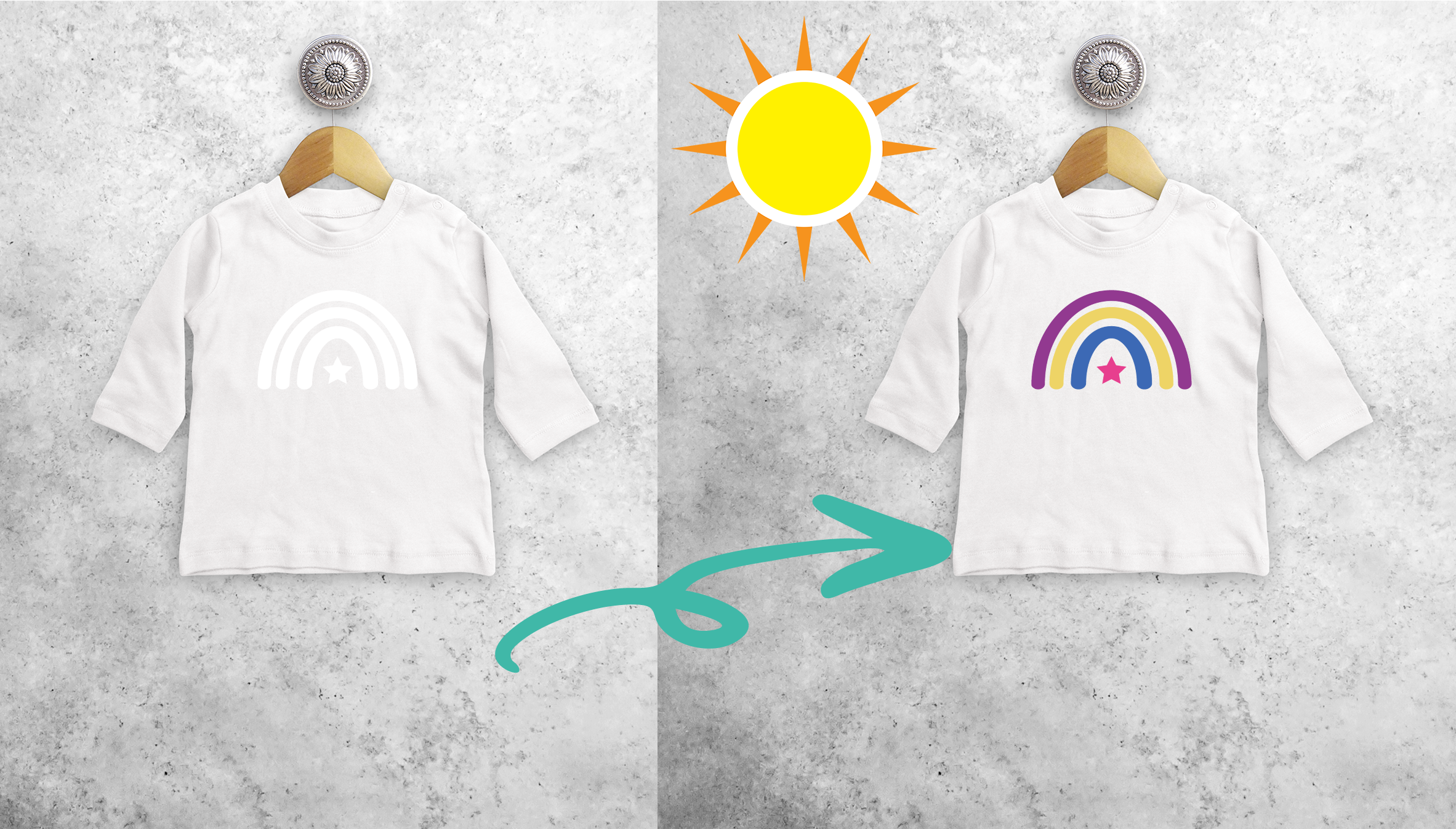 Rainbow and star magic baby longsleeve shirt