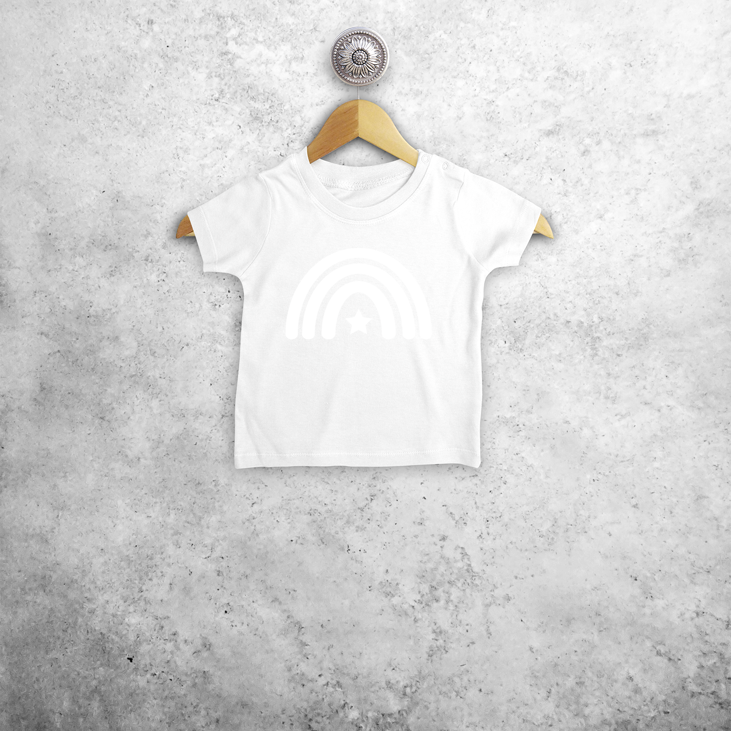 Rainbow and star magic baby shortsleeve shirt