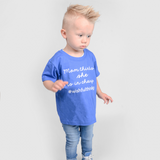 'Mom thinks she is in charge' kids shortsleeve shirt