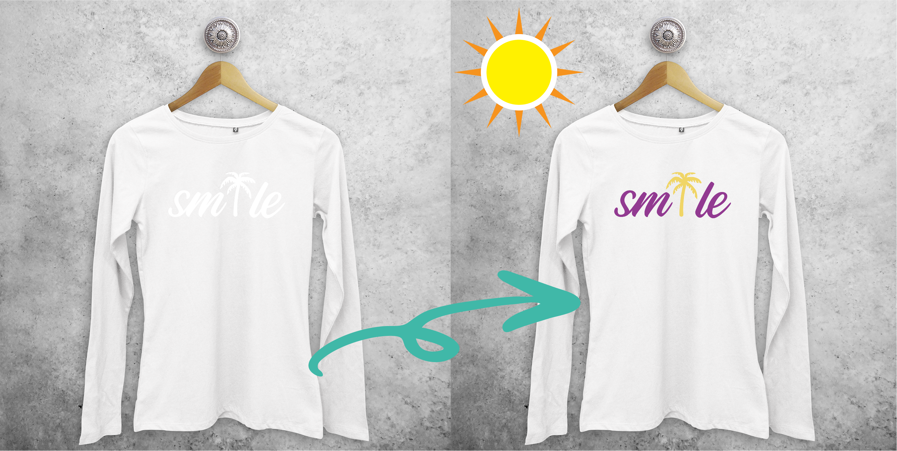 'Smile' magic adult longsleeve shirt