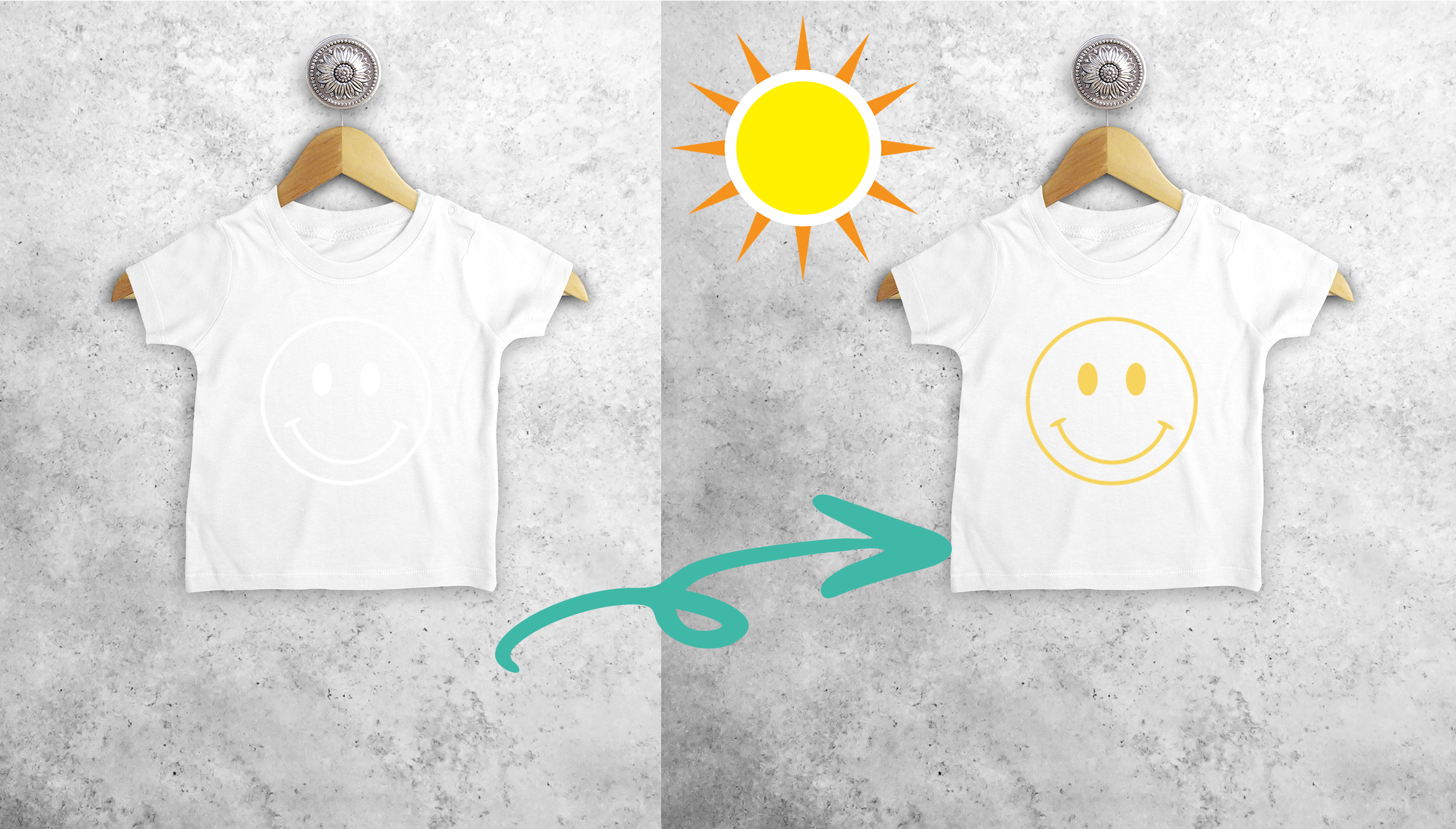 Smiley magic baby shortsleeve shirt