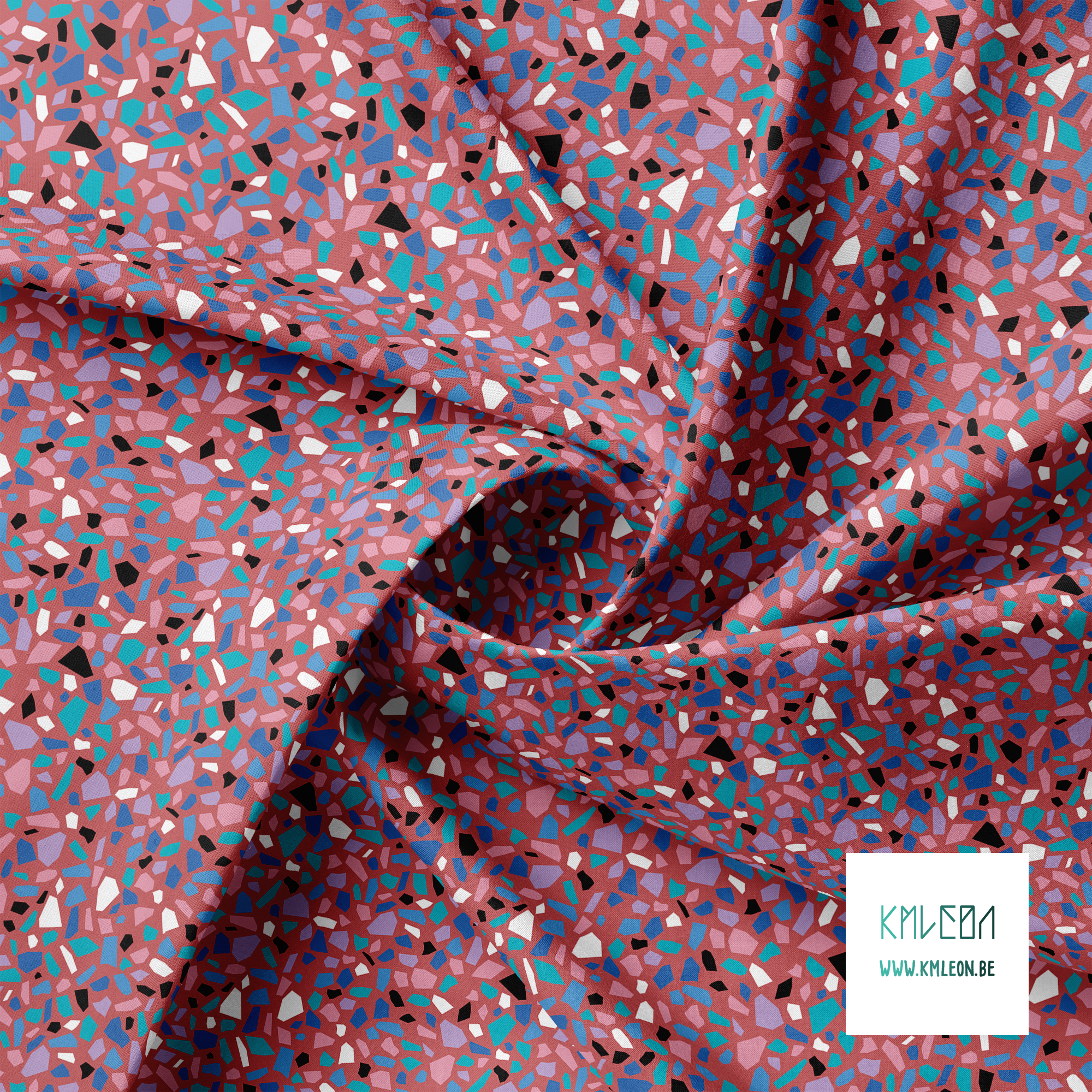 Colourful terrazzo fabric