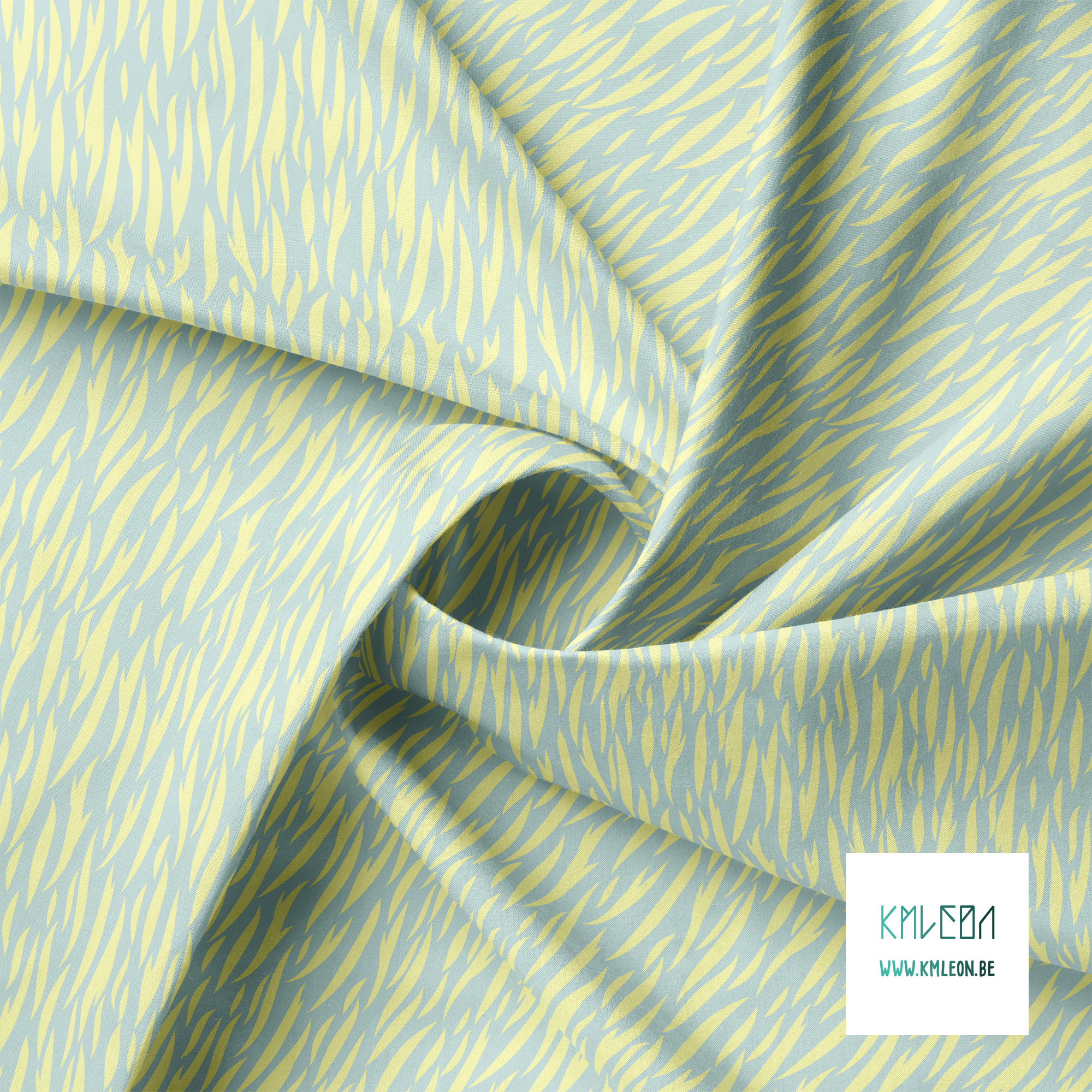 Yellow tiger stripes fabric