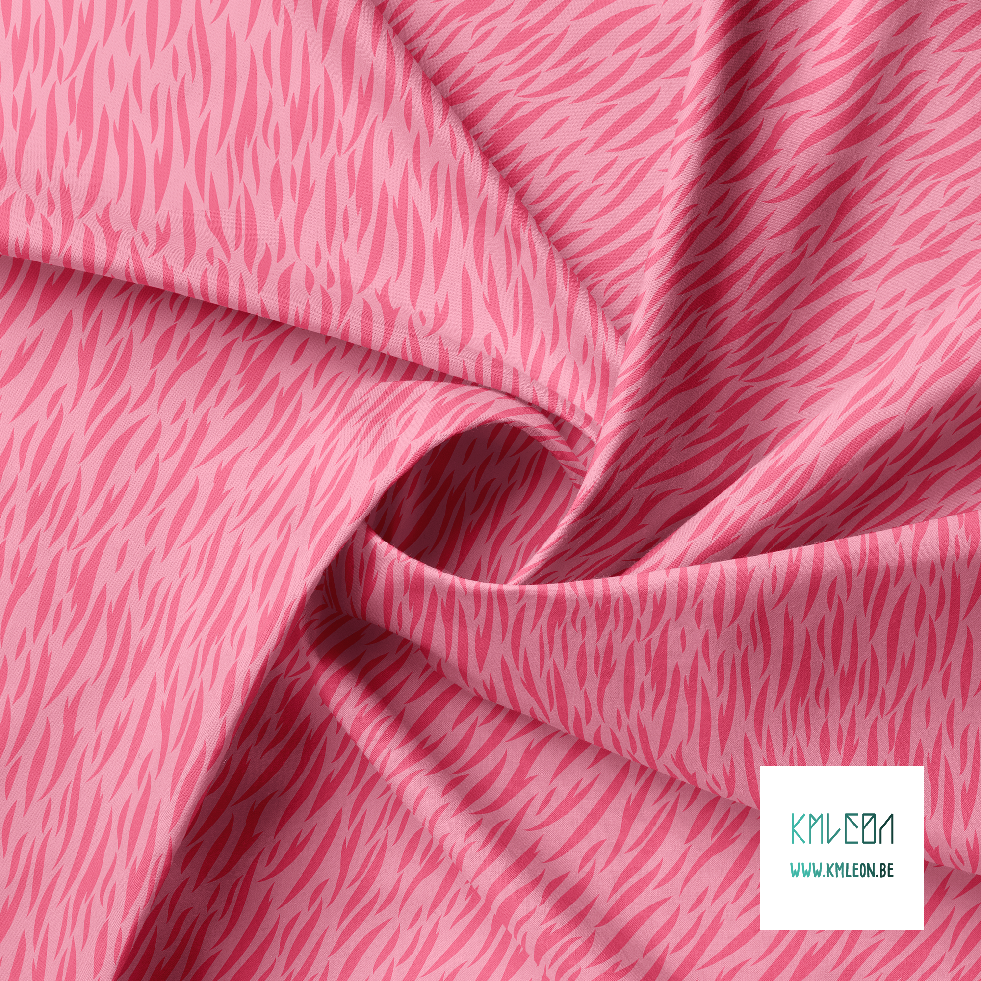 Pink tiger stripes fabric