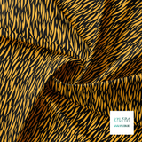 Orange tiger stripes fabric