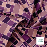 Purple and pink rectangles fabric