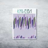 Purple and green brush strokes fabric