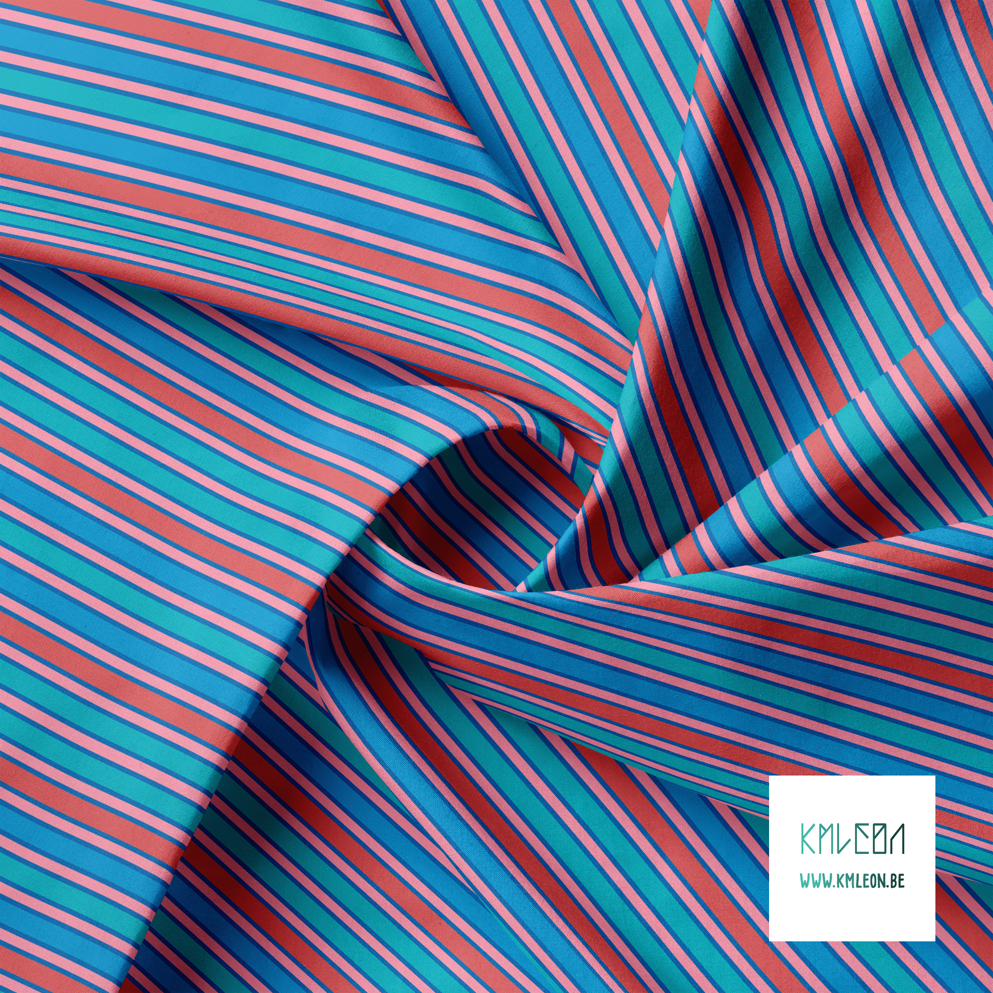pink, red stripes fabric – KMLeon