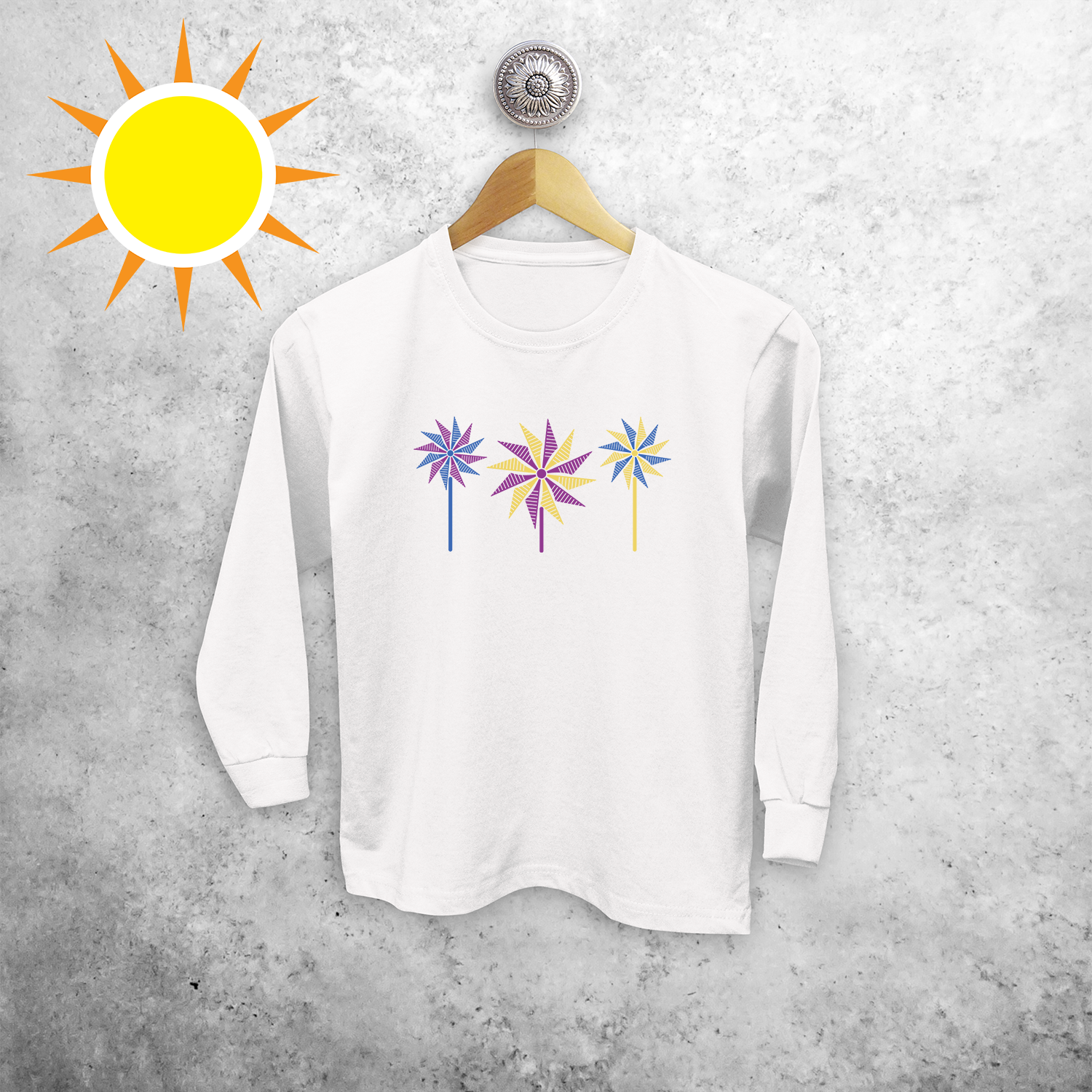 Pinwheels magic kids longsleeve shirt