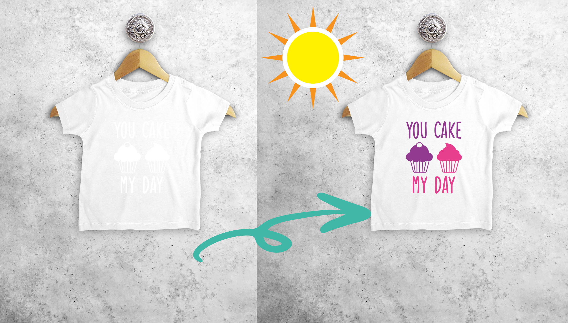 'You cake my day' magic baby shortsleeve shirt