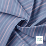 Soft horizontal stripes in pink, purple and blue fabric