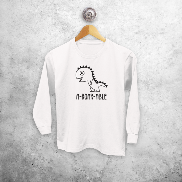 'A-roar-able' kids longsleeve shirt