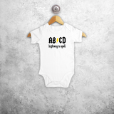 'ABCD - Highway to spell' baby shortsleeve bodysuit