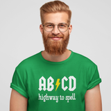 'ABCD - Highway to spell' adult shirt