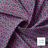 Retro octagons in pink, purple and black fabric