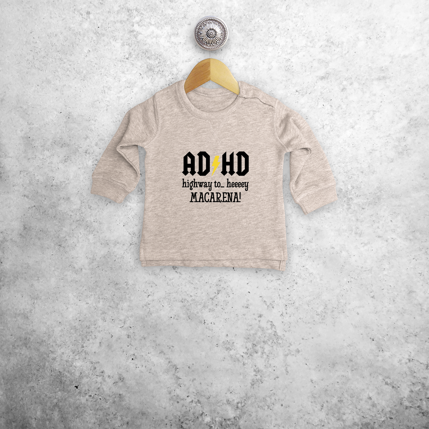 'ADHD - Highway to… heeeey MACARENA!' baby sweater