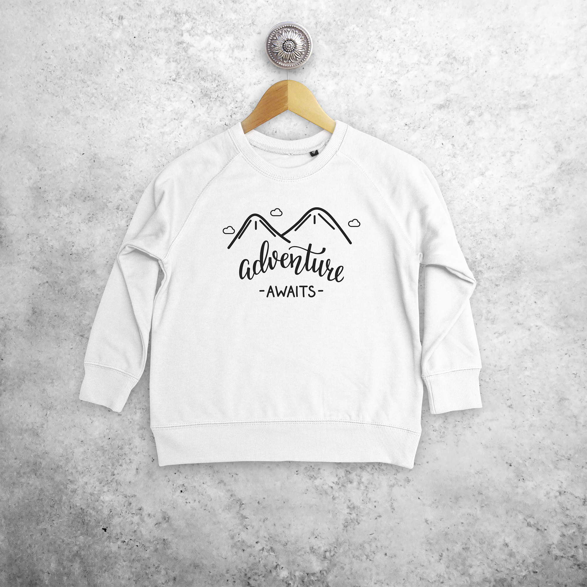 'Adventure awaits' kids sweater