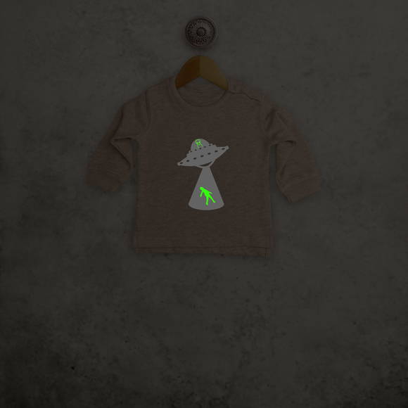 Alien abduction glow in the dark baby sweater